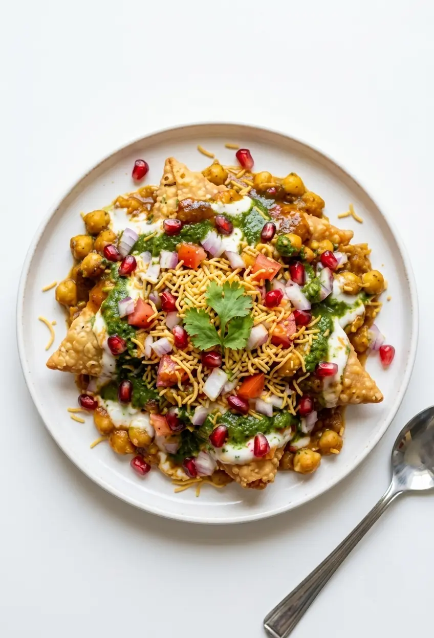 Samosa Chaat at Kissan Restaurant & Sweets in Tamarack, Edmonton, AB